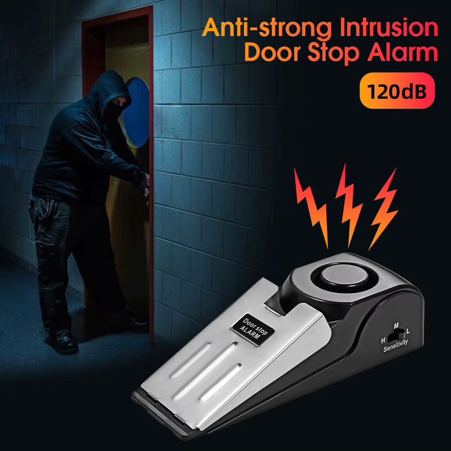 FUERS Türstopper-Alarmsystem mit 120 dB, kabellose Diebstahlsicherung und WiFi-Funktion, Schwarz - Bild 3