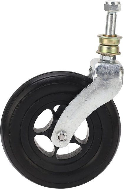 Universal Stoßdämpfendes 6-Zoll-Lenkrad in Schwarz für Rollstühle, Gehhilfen und Roller, belastbar bis 250 lbs - Bild 1