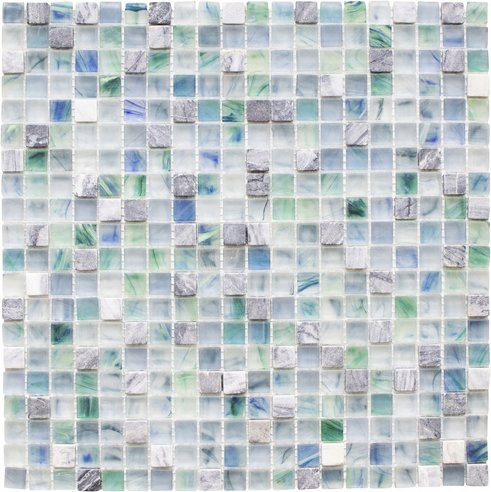 HuH Mosaik Mosaikfliese Conical in Blau mit Steinoptik als Wandbelag oder Bodenbelag, B/L: 29,5 x 29,5 cm - Bild 1