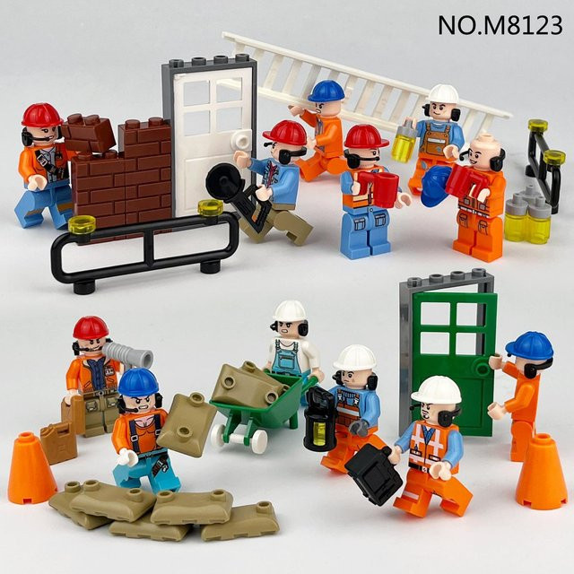 BELA Urban Series Bauarbeiter, Baustein Spielzeug, 12-teiliges Set, ab 6 Jahren - Bild 1