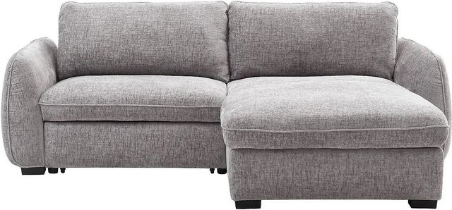Vente-unique Schlafsofa Monavi in Grau mit Schlaffunktion und L-Form - Bild 1