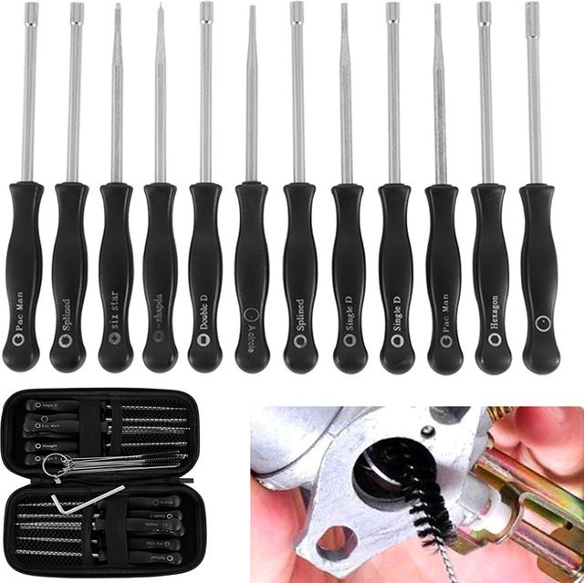 25-teiliges professionelles Vergaser-Einstellwerkzeug-Set von ZAMA mit Innensechskant-Schraubendrehern, Reinigungsbürste und Nadel für STIHL und Husqvarna - Bild 1