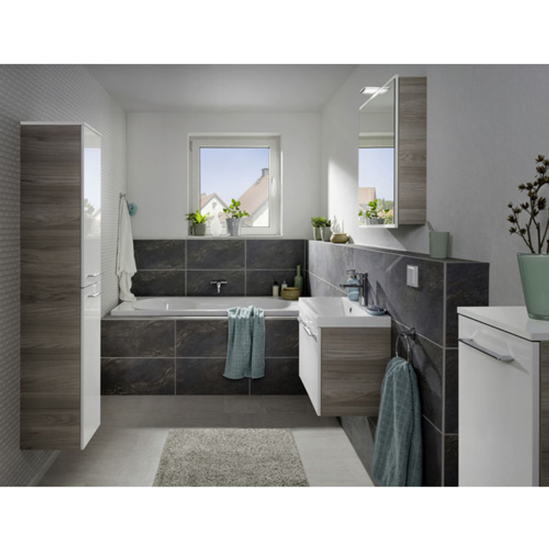 FACKELMANN Spiegelschrank LIMA in Grau mit LED-Beleuchtung und Steckdose, B/H/T: 60 x 73 x 15,3 cm - Bild 2