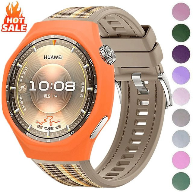 Weiche Silikon Schutzhülle für Huawei Watch GT6 Pro in Orange - Bild 1
