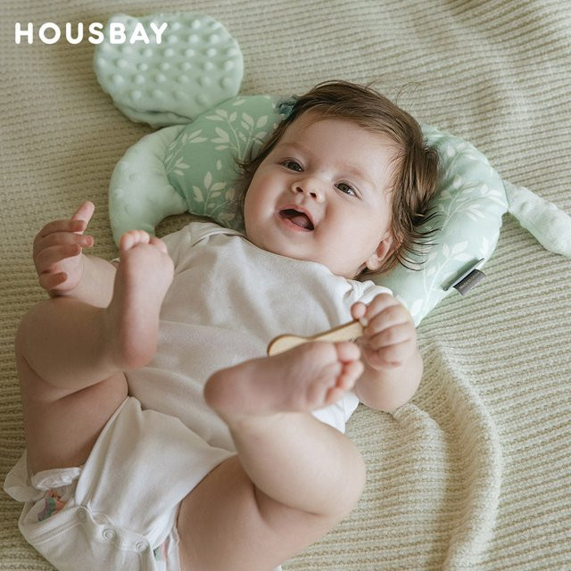 HOUSBAY Baby Kissen mit Elefanten-Motiv und Gras-Print für Kleinkinder - Bild 1