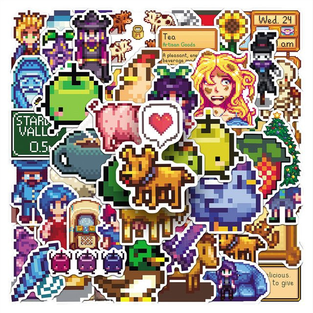 Stardew Valley Cartoon Aufkleber, Bunt / Mehrfarbig - Bild 1