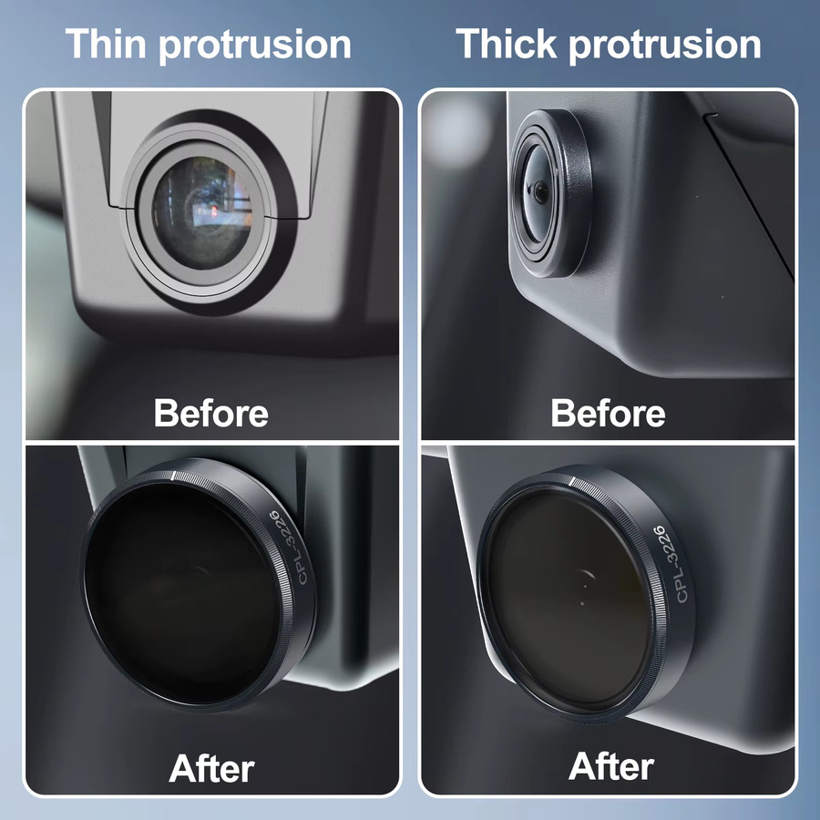 Mangoal CPL-3226 Zirkularer Polarisator Anti-Glare-Filter mit 360 Grad Drehung in Schwarz für Mangoal Dash Autokamera - Bild 5