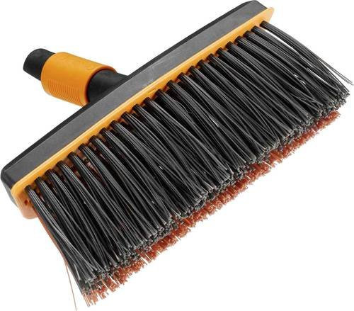 Fiskars QuikFit Allzweckbesen mit Borsten in Grau, Terrakotta und Schwarz, Breite: 26 cm - Bild 1