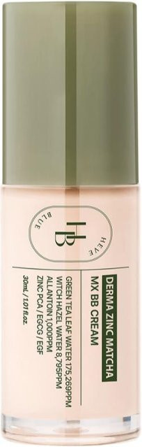 HEVE BLUE Derma Zink Matcha MX BB Cream, 30 ml, Ivory beige, Empfindliche Haut - Bild 1