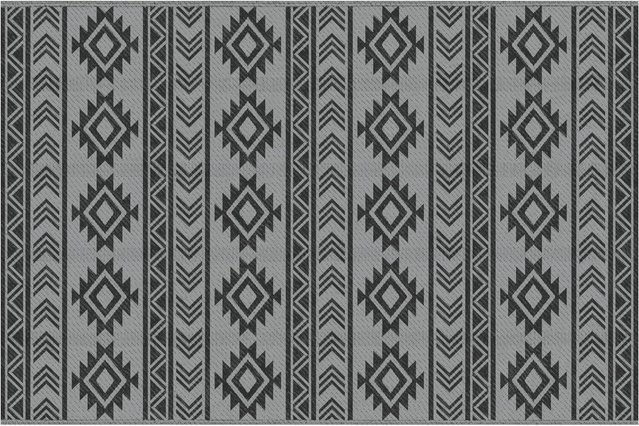 Outsunny Outdoor-Teppich aus PP in Grau, wasserdichter und UV-beständiger Kunststoffteppich für Terrasse, Balkon und Camping, B/T: 182 x 274 cm - Bild 1