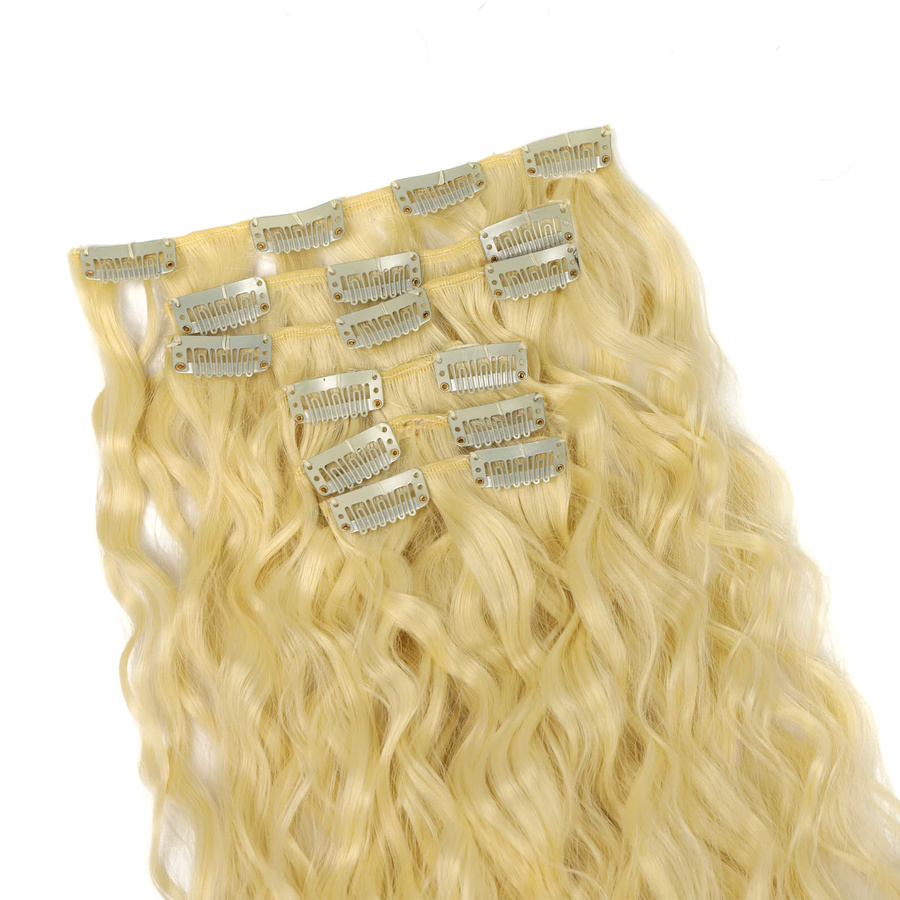 Booming Hair Clip-in-Haarverlängerungen, synthetisch, gewellt, 6 Stück, 55,9 cm, 150 g - Bild 2