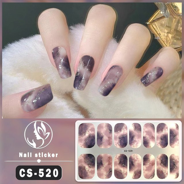 JUMEWZC Nagelaufkleber, Marmorierung, Farbverlauf Streifen, Nail Art Zubehör - Bild 1