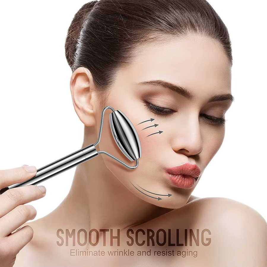 YQQGD Gesichtsroller und Gua Sha-Set aus Edelstahl, Unisex - Bild 2