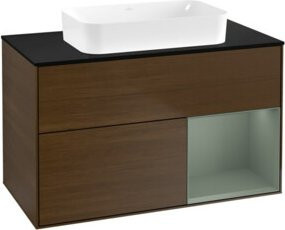 V&B Waschtischunterschrank Finion Wandbeleuchtung in Walven, Breite: 100 cm, Tiefe: 60,3 cm, lackiert - Bild 1