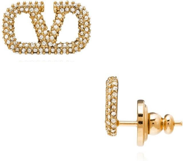 Valentino Ohrringe, Metall, Kristall, Gold, Damen - Bild 1