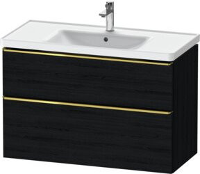 Duravit Waschtischunterschrank D-Neo in Schwarz glänzend, B/T/H: 98,4 x 45,2 x 62,5 cm - Bild 1