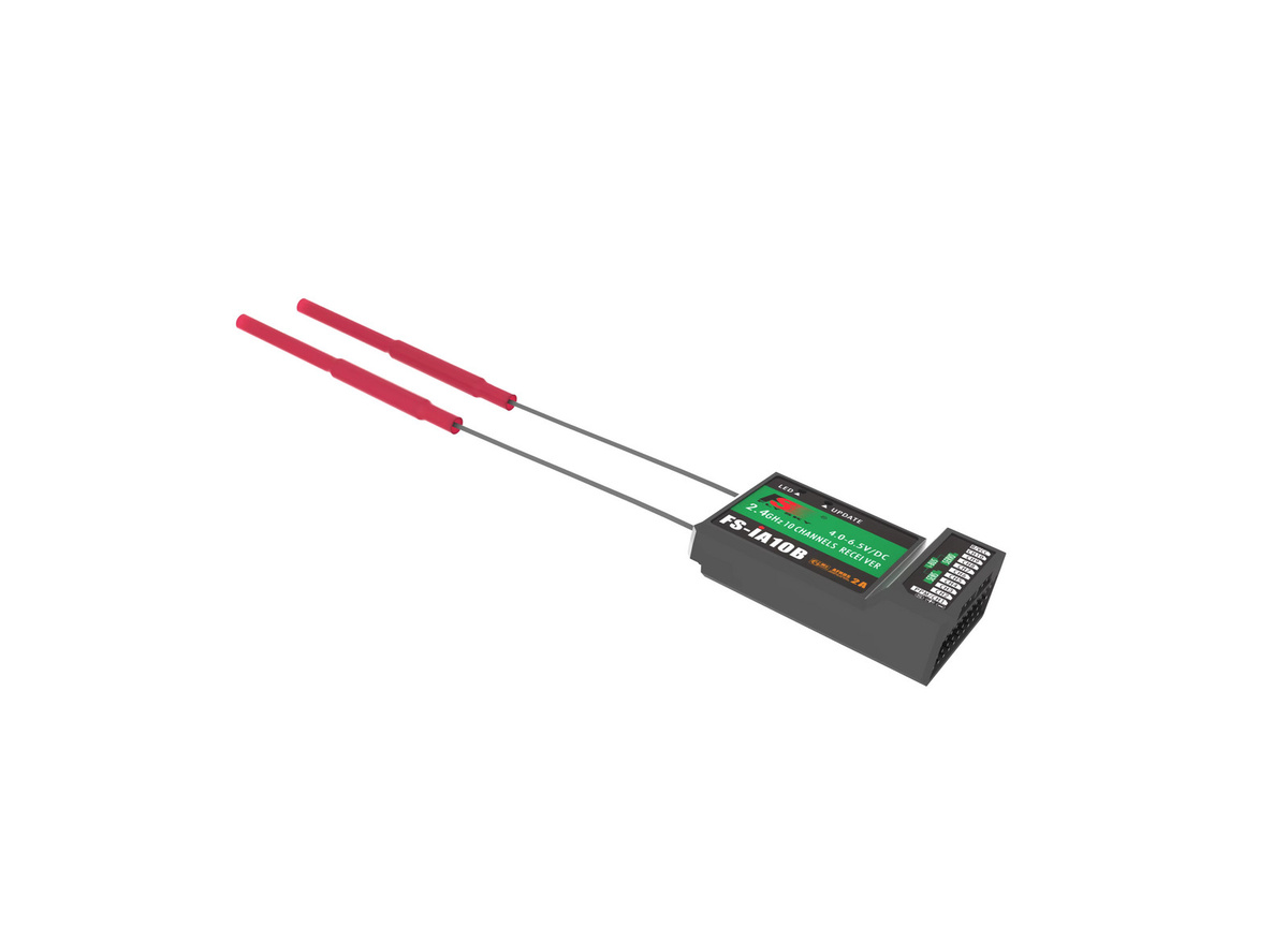 Flysky FS-iA10B 2,4 GHz 10-Kanal Empfänger mit iBUS PWM PPM Ausgang in Schwarz für FS-i6 FS-i6s FS-i10 Sender FPV RC Hubschrauber und Flugzeuge - Bild 2