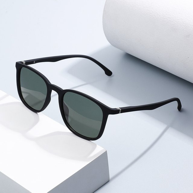 Polarisierte Sonnenbrille für Herren, Vollrand, Square, Schwarz, Kunststoff - Bild 1