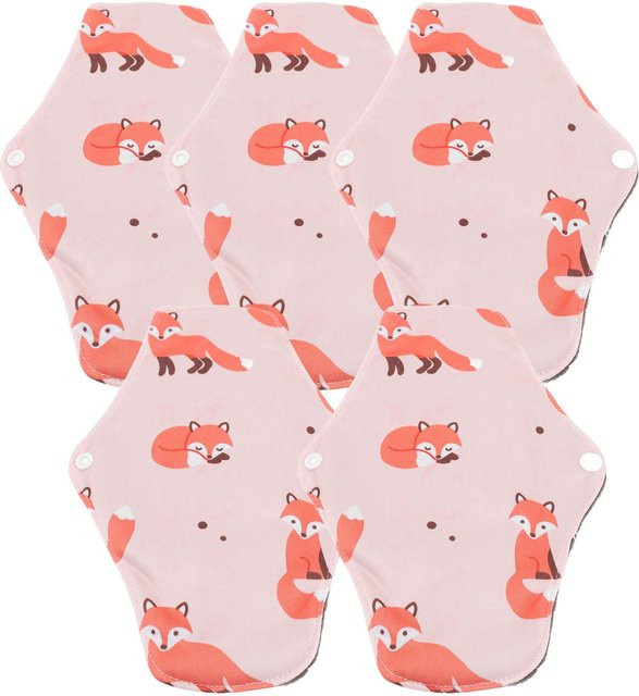Koogeelife Menstruationspads aus Bambuskohle-Stoff, waschbar, 5er Pack - Bild 1