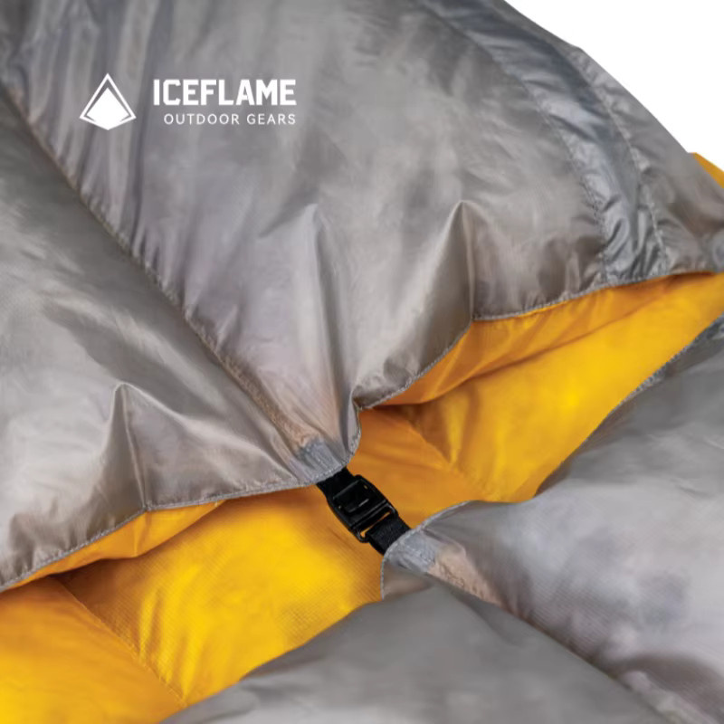 HIKEBURGER ICE Flame NXT 850FP Daunendecke für Outdoor-Camping, ultraleichte Entendaunendecke in Grau - Bild 3
