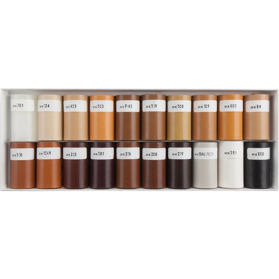 Bao Weichwachs HalbStangen 20 Basisfarben für Holz Parkett und Laminat in Grau, Schwarz, Transparent, Weiß und Multicolour - Bild 2