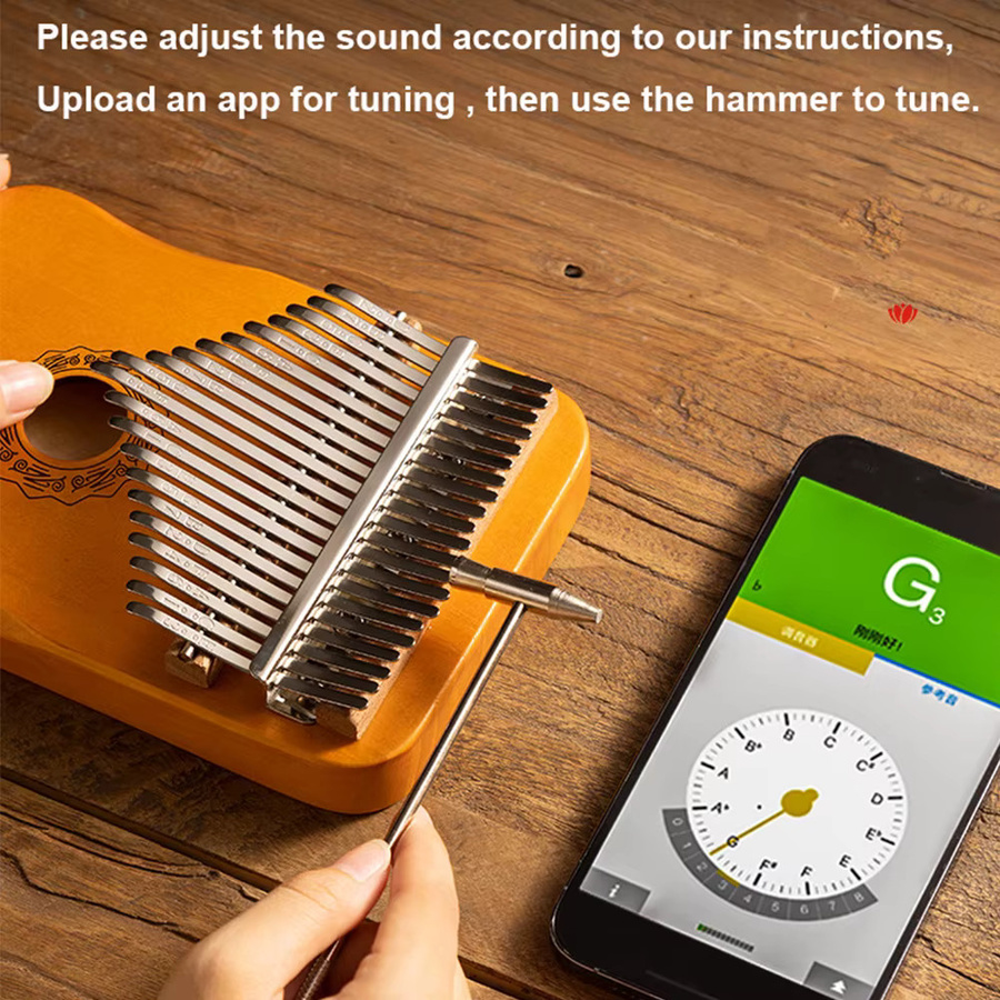 Hluru Kalimba Daumenklavier, 17/21 Tasten, Musikinstrument - Bild 2