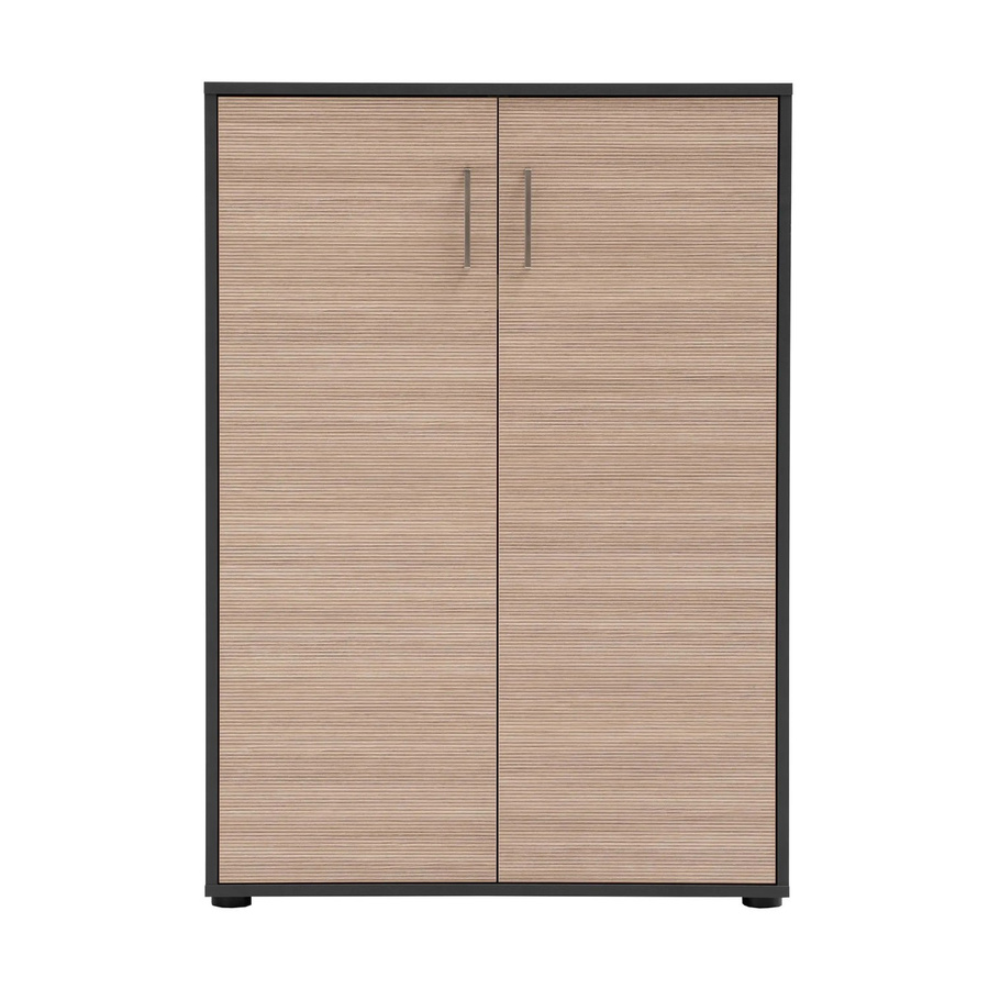Schildmeyer Highboard Metz mit Drehtüren in Anthrazit B/H/T: 113,4 x 80,1 x 38,2 cm - Bild 2