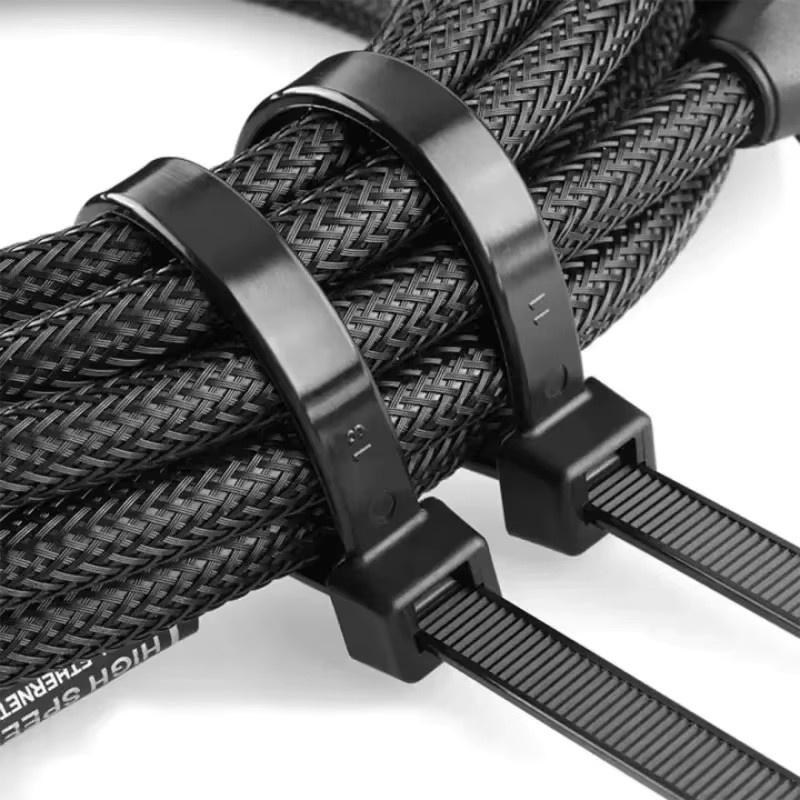 Hochbelastbare Nylon-Kabelbinder mit Schnallen in Schwarz für die Autoreparatur und Befestigung - Bild 2