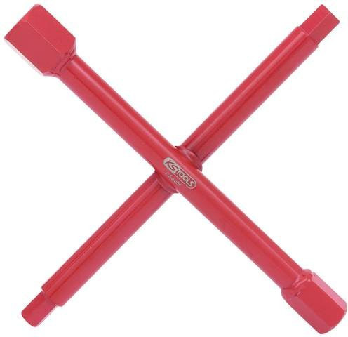 KS Tools Sanitär-Kreuzschlüssel aus Stahl in Rot mit 7 Funktionen - Bild 1