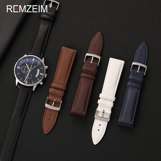 REMZEIM Uhrenarmband Kalbsleder, Unisex - Bild 1