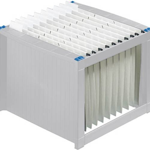 Helit Hängemappenbox The Rack für A4 in Lichtgrau und Blau - Bild 1