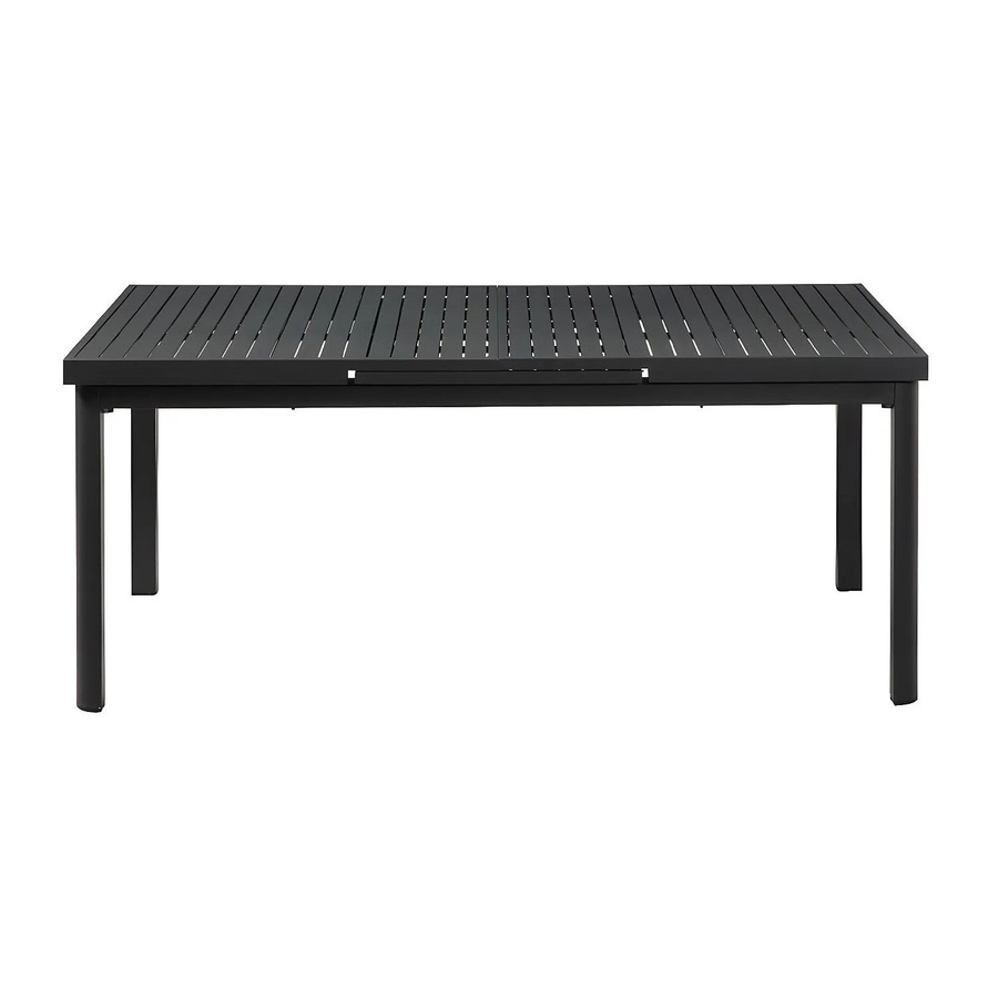 Vente-unique Gartentisch Nauru aus Aluminium in Anthrazitgrau matt, ausziehbar, rechteckig - Bild 2