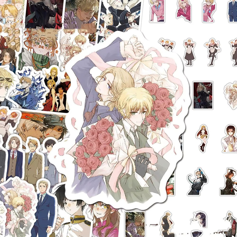 60 Stück Anime Hetalia Axis Powers Aufkleber Set in Multicolour für Laptop, Telefon und Scrapbook - Bild 3