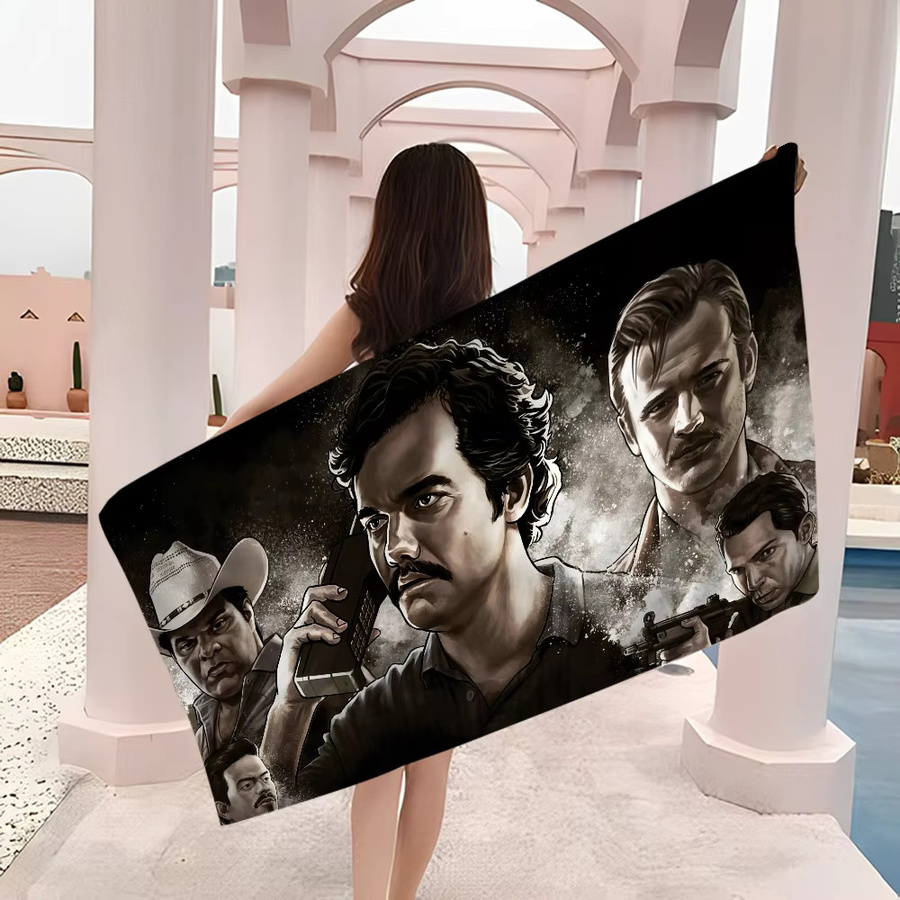 Narcos Pablo Escobar Mikrofaser Strandtuch, schnelltrocknendes Handtuch aus Polyester und Baumwolle für Pool und Reise - Bild 6