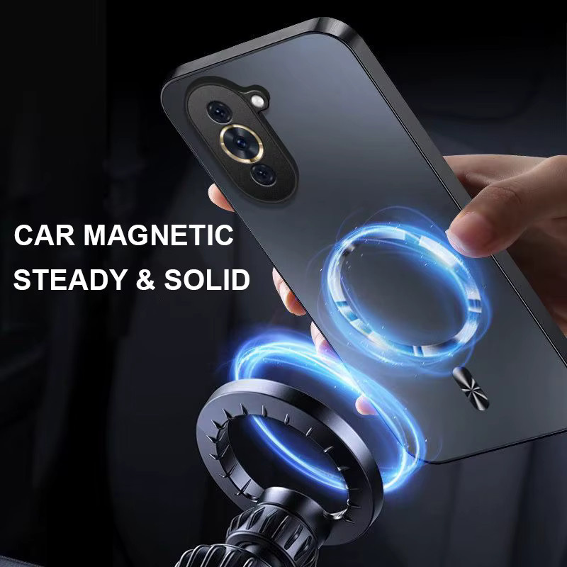 Fudusaidman MagSafe AG Matte Hard Magnetic Case für HUAWEI Nova in Pink oder Schwarz, stoßfeste und schlanke Schutzhülle - Bild 4