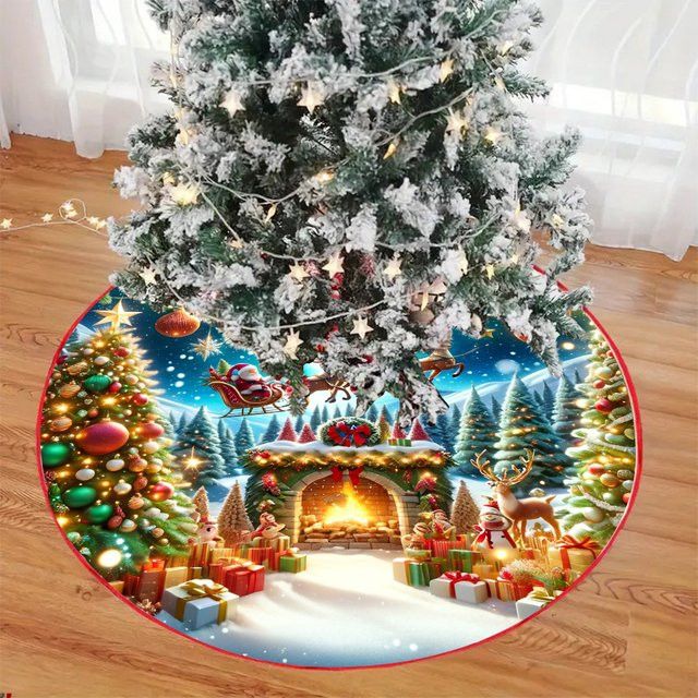Vikama Merry Christmas Tree Rock Klassische Feiertagsdekoration in Multicolor für Weihnachten, Halloween und Neujahr - Bild 1