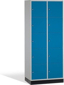 C+P Schließfachschrank Intro XL mit 10 Fächern, Front Lichtblau und Korpus Lichtgrau, H x B x T: 195 x 82 x 60 cm - Bild 1