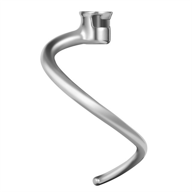 ABJZ Edelstahl-Knethaken in Silber als spiralförmiger Ersatzaufsatz für 7-QT-Standmixer mit Schüsselheber - Bild 1