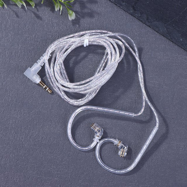 KZ versilbertes 3,5 mm 2PIN In-Ear-Kopfhörer-Upgrade-Kabel mit Mikrofon in Silber - Bild 1