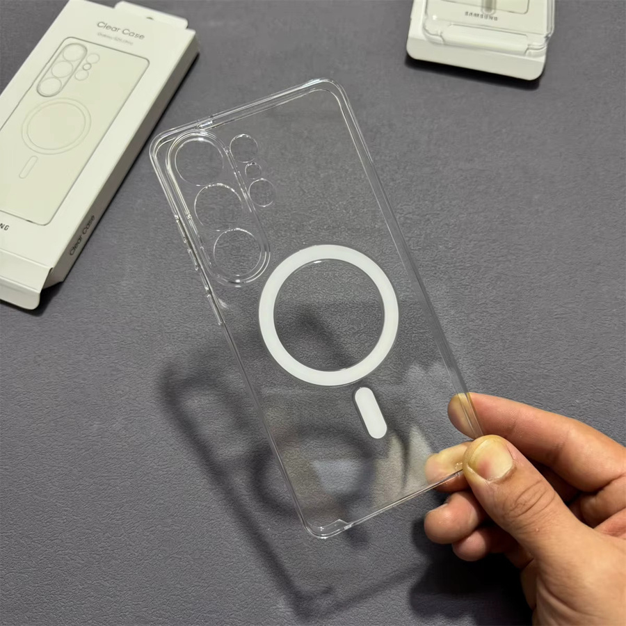 Transparente Magsafe Handyhülle für Samsung Galaxy S26 Plus S26+ S25 S24 Ultra aus Acryl mit magnetischem kabellosem Laden - Bild 3