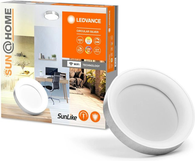 Ledvance Sun@Home Smart+ LED Deckenleuchte rund Silber Durchmesser: 45 cm - Bild 1