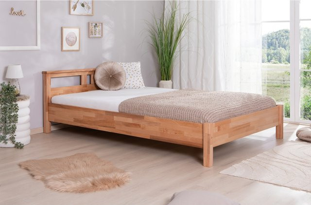TiCAA Bett Merci aus Bio-geölter Buche in Braun - Bild 1