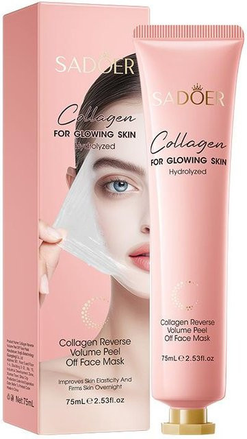 SADOER Kollagen Peeling Maske, 75 ml, mit Hyaluronsäure, Unisex - Bild 1
