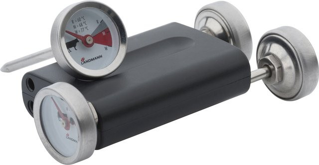 Landmann Grillthermometer zur Temperaturkontrolle in Schwarz und Silber - Bild 1