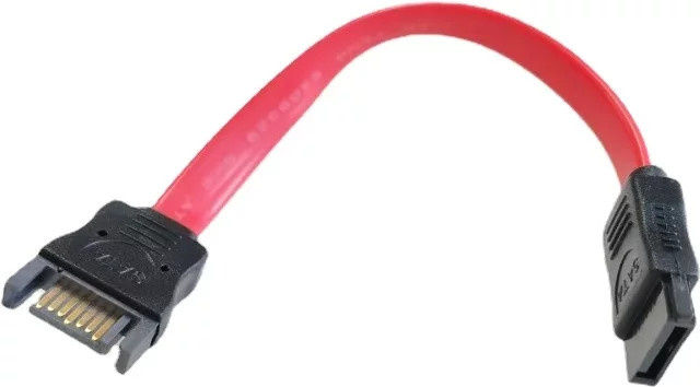SATA 7Pin Datenverlängerung für Computer PC Hard Drive, Stecker auf Buchse, Rot, Länge: 10 cm - Bild 1