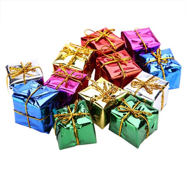 12er Set mfySpace Geschenkbox Anhänger aus Schaumstoff in Multicolour für Weihnachtsbaum und Weihnachtsdekoration - Bild 1