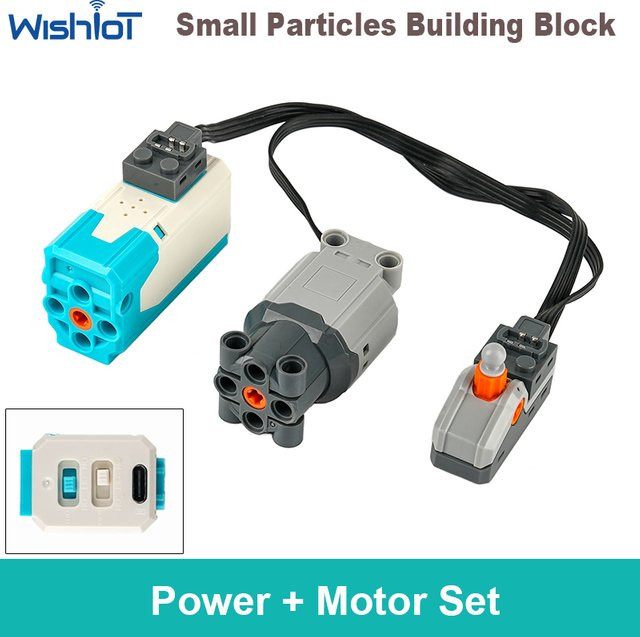 wishiot MOC Power Box Set L Motor Upgrade, wiederaufladbare Bausteine - Bild 1