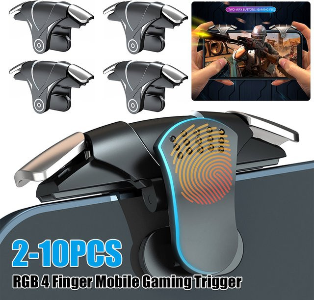 LAIMANEI 4-Finger Mobile Gaming Trigger für iOS und Android mit latenzfreien Tasten - Bild 1