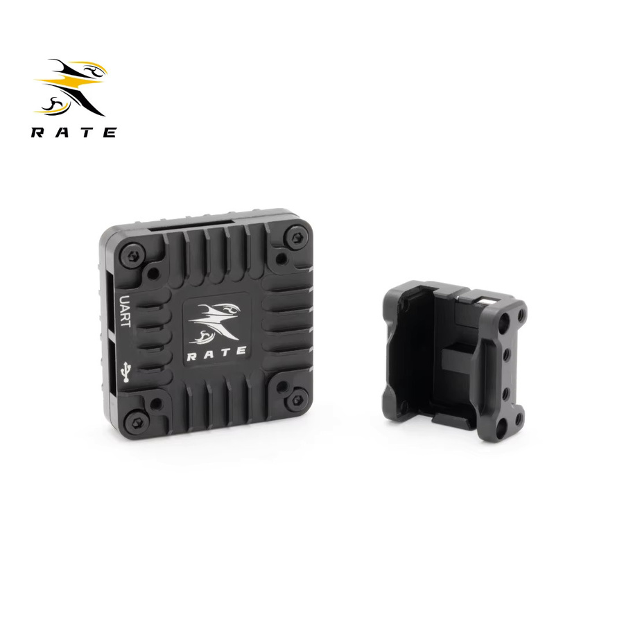RateFPV O4 Wide Air Unit Kameragehäuse Upgrade-Set aus schwarzem CNC Aluminiumlegierung mit 20mm Kühlkörpergehäuse kompatibel mit O3 und O4 - Bild 2