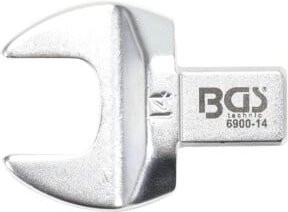 BGS Einsteck-Maulschlüssel 6900-14 aus Chrom-Vanadium in Silber, 14 mm mit 9 x 12 mm Aufnahme - Bild 1